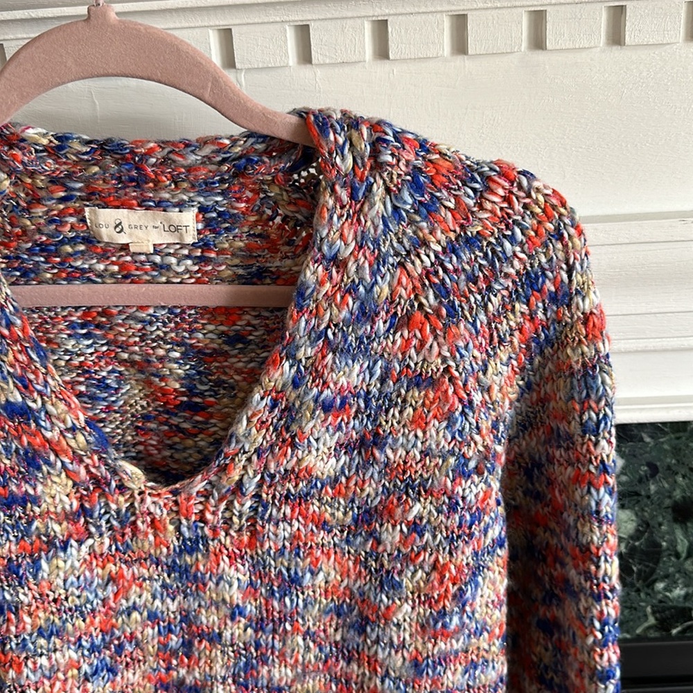 Lou & Grey Marled Sweater size medium - Picture 2 of 9